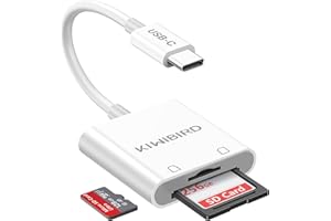 KiWiBiRD SD Kartenleser USB C, Kamera Zubehör, Adapter SD Karte USB C Karten Leser Card Reader Micro SDHC SDXC, Kompatibel mit iPhone 16 15 Plus Pro Max Mac MacBook Air iPad Galaxy S25 S24 Handy