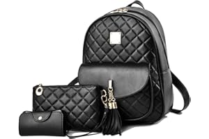 7VSTOHS filles mode sac à dos pour femmes léger en cuir PU sac à dos 3 en 1 étanche voyage école sac à main sac à main sac à main