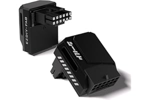 EZDIY-FAB Adattatore di Alimentazione per GPU Shield PCIe 5.1-Adattatore a 16Pin 12VHPWR/12V2x6 für 12+4pin RTX 3090Ti 4070Ti 4080 4090 GPU,Angolo Retto di 90 Gradi -Tipo STD,Nero,1Pack