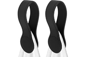 Guniata 2/4/6 clip magnetiche per asciugamani, in pelle, facilmente accessibili, per cucina e accessori da bagno (nero, 2 pezzi)