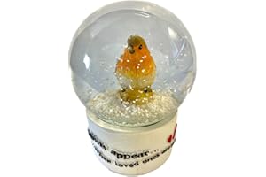 HEAVEN SENDS ROBINS APPEAR WHEN LOVED ONES ARE NEAR CHRISTMAS SNOW GLOBE
