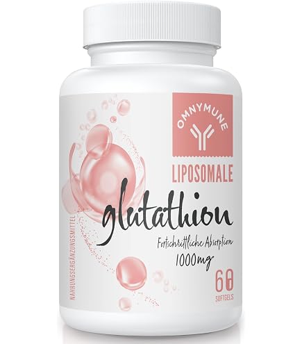 Liposomales Glutathion 1500 mg, glutathion-Flüssigkeit mit Vitamin C, L- Glutathion reduziert (GSH), Vegan, Flüssig 60 ml Health & Personal Care