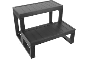 Svart bubbelpool nivåer, spa nivåer bubbelpool trappor 60 x 54 x 42,3 cm, för bubbelpooler hembadkar utomhusspas 60 x 54 x 42,3 cm