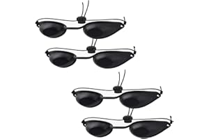 IUHRIE 4 Stück Solarium Brille,UV Schutzbrille Laserschutzbrille,Rotlichtlampe,Augenklappe,Infrarot,Lasertherapie,UV-Schutz,Sonnenbrille,Infrarotlampe,Augenschutz,für Infrarotbrille,Schutz,Solariumbrille