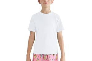 Valcatch Boy's Girls UPF 50+ Rash Guard Swim Shirts Kids Teens Quick Dry Athletic Short Sleeve T Shirt UV Fishing Surfing Water Beach Tops Running Workout Gym Active Tee Shirt