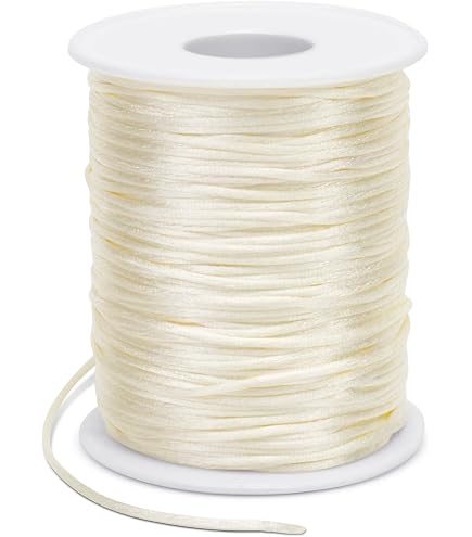 Cordon Fil Attache Tétine 5m - Polyester 2mm Pour Bijoux, DIY, Loisirs Créatifs (Rouge)