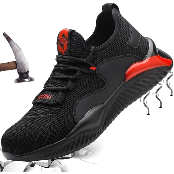 Chaussures De Sécurité Homme Femme - Basket Légère Embout Acier Antidérapante 37-46 EU, Chaussures De Travail Cuisine