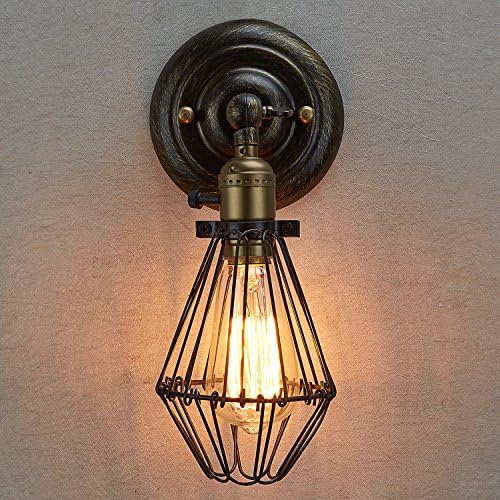 LES® YOBO Lighting Industrial Edison Nostalgic Mini Wire Cage 1-light Wall Sconce