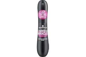 ‎ESSENCE COSMETICS essence cosmetics I NEED A MIRACLE! VOLUMIZING & STRENGTHENING MASCARA,Nr. 01,Schwarz,volumengebend,stärkend,Färbeeffekt,vegan,ohne Mikroplastikpartikel,Nanopartikel frei,ohne Parfüm,1er Pack (16ml)