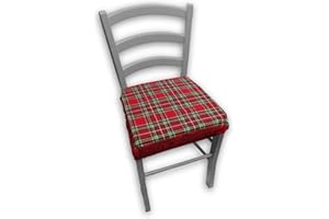GENERICO Zucchissime 6 Cuscini Coprisedia Imbottiti Scozzese Rosso Natale Tartan Elastico Con Molla Country INTIMOEGIDIO