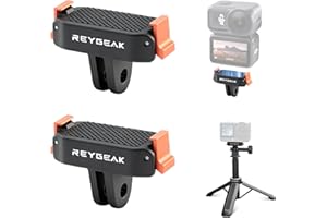 REYGEAK Supporto magnetico per adattatore a sgancio rapido, compatibile Osmo Action 6/Osmo Nano, migliore del supporto magnetico originale (2 pezzi)