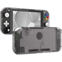 eXtremeRate Clear Black DIY Replacement Shell for Nintendo Switch