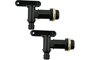 SZCXDKJ 2PCS Water Butt Tap Hosepipe Rain Barrel/ ¾ BSP Thread Replacement Tap Plastic Snap-Fit Connector Beer Home Brew