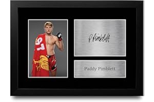 HWC Trading FR A4 Paddy the Baddy Pimblett UFC Gifts Printed Signed Autograph Picture for UFC Memorabilia Fans - A4 Framed