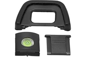 GOSHYDA Zestawy Muszli Ocznych Wizjera Aparatu, Muszla Oczna DK‑23 Wymiana Okularu Wizjera Osłona Wizjera z Osłoną Poziomu i Zimnej Stopki, do Aparatów Nikon, D7200 D750 D7100 D5100 D600 D300s D300 D90 D80