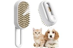 WAYBWZDQ Brosse Chien Chat à Vapeur 3 En 1 Peigne De Massage En Spray Pour Chats Brosse chien poil long/court Brosse vapeur chat Idéal Pour Massage, Soin (A)