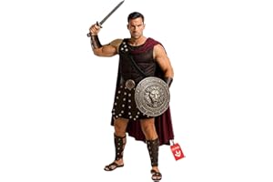 Morph Costume Gladiatore Uomo - Vestito Antico Romano per Carnevale e Halloween, Abito Storico per Feste e Eventi Speciali