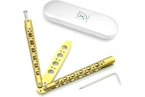 Milaloko Couteau titanique d'outil de couteau d'entraîneur de pratique d'arts martiaux/couteau de fan d'acier inoxydable