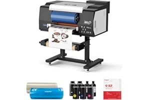 Procolored VF13Pro 2-In-1 Uv Dtf Sticker Printer With Dual Xp600 Printhead For UV DTF Cup Wraps Glass Metal Wood Tumbler Plastic Etc，Adhesive Printing For Custom Personalized Sticker (with stand)