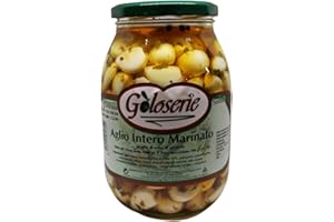GOLOSERIE Aglio Intero Marinato in Olio di Girasole – 1 Kg – Specialità Italiana con Peperoncino e Prezzemolo – Ideale per Bruschette, Pasta, Antipasti – Prodotto Tipico Artigianale
