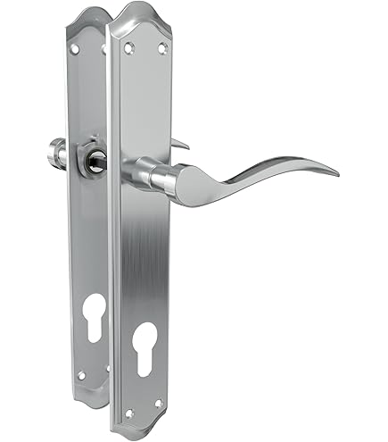 Maniglia A Piastra Lunga HOPPE Birmingham - Distanza 90mm Per Porte Spesse 30-49mm | Argento Anodizzato Alluminio