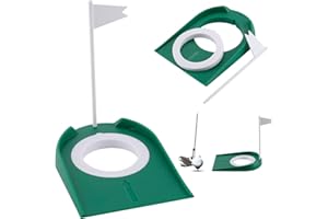 Putter Entraînement Tapis de Golf Intérieur Putter de Golf de Jardin, Putting Practice Cup Golf Indoor Trou de Golf Putting Cup Golf Kit Plastique