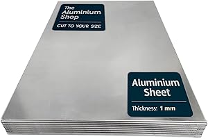 THE-ALUMINIUM-SHOP Aluminium Sheet Plate 1mm Thick Cut To Any Size for DIY Kickplates Panels Crafts (400mm x 800mm)