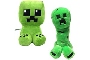 FISAPBXC Minnecraft Bambola Peluche, 2 Pezzi Minnecraft Peluche Cartoni Animati Peluche Morbido Giocattolo di Farcito Simpatici Bambola di Peluche Creative Giocattoli per Regalo (verde)