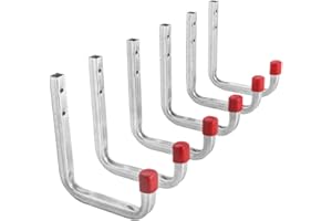 Gedotec gancio da parete porta attrezzi da officina e garage da avvitare | Gancio in metallo per impieghi gravosi 80 x 120 mm | Supporto per dispositivo per montaggio a parete | Portata gancio 30 kg