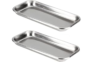 HAOBIN 2 Pezzi Vassoio Da Laboratorio Vassoio Medico Vassoio Per Strumenti Vassoio Medico Strumenti Piatto Di Disinfezione Del Vassoio Posizionamento Degli Strumenti Per Tatuaggi Di Chirurgia Dentale