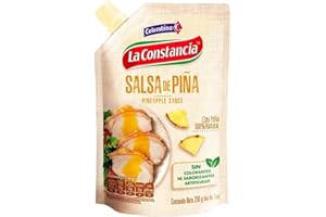 COLOMBINA Salsa de Piña Colombiana La Constancia para Perros Calientes, Hamburgesas, Comida Rapida, Carnes, y mucho mas 7.05 oz