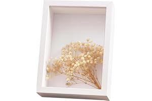 FAVORTALK Box Frame 10X8 Photo Frames - 3D Shadow Box Frame Deep Picture Frame Wooden Display Wall & Tabletop Photo Frames Shadow Boxes for Crafts Wedding Memories 20.3X25.4 (White429,Depth 5CM)