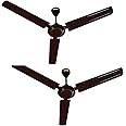 LUKER Ceiling Fan (Model-NANO PLUS) 1200mm~ 48 inch (2 -Piece Combo Offer) BLDC Motor High Speed Decorative Fan for Home Office Bed Living Kids Room, Anti Dust Modern Designer Fancy(Color-Brown) 0