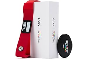 MYZONE MZ-3 Physical Activity Chest Strap Heart Rate Monitor - Fitness & Activity Tracker