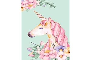 WOWDECOR DIY Malen nach Zahlen für Erwachsene Kinder Mädchen, Einhorn Pink Blume Träumen 40x50 cm Vorgedruckt Leinwand-Ölgemälde (ohne Rahmen)
