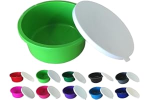 NETPROSHOP Müsli Schale 2 Liter Schüssel mit weißem Deckel Lebensmittelecht, Farbe:Hellgruen