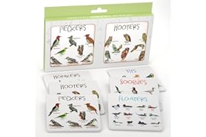 BESTAFIESTA Funny Secret Santa Gift Bird Coasters Set of 6 Rude Bird Watching Wild Birds Pun Gifts Christmas Joke Gift For Him Boyfriend Dad Husband
