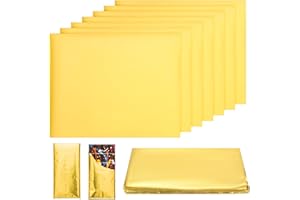 SIYURONGG 120 Fogli di Carta Dorata,Foglio d'Oro per Cioccolato,Confezioni in Alluminio per Dolci, Alimentari in Alluminio Conservazione di Cioccolatini e Dolci