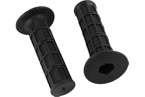 AOWINHIT 1 Pair of 22/25 Mm Universal Anti-skid Silicone Motorcycle Handlebars Hand Grips Pair for Safe Driving 7/8 Inches (Black),Motorcycle Handlebars