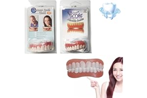 NAUXIU Denture Silicone Relief Kit,Silicone Reline Denture Set,Denture Reline Kit,Denture Adhesives,Kit per Ribasatura Dentale,Kit di Ribasatura in Silicone per Dentiere Biancat