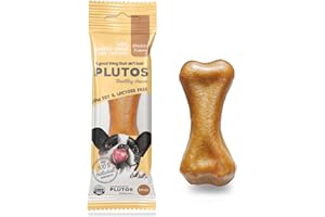 PLUTOS Käse und Huhn Kauknochen für Hunde | Käseknochen Hund aus Käse und Huhn | Langanhaltende Kausnacks für Hunde jeder Größe | Käsestangen für Hunde | Gesunde Hund Knochen für Zahnpflege und Kauspaß