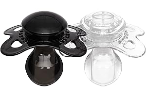 LittleForBig Bigshield Generation–3 cukierkowy smoczek dla dorosłych, z połyskiem, 2 szt. Paci Pack – czarny i kryształowy w zestawie