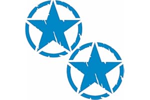 Pimastickerslab Kit Adesivi 4x4 off Road Stella Militare US Army Scegli Colore e Misura -cod. 1653- (053 Blu Leggero, Diametro 10 CM)