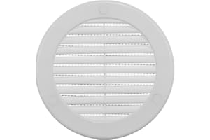 Vent Systems Soffit 4-calowa osłona wentylacyjna – okrągła kratka wentylacyjna – wbudowana osłona przed owadami – wentylacja HVAC do łazienki, biura, kuchni, 4