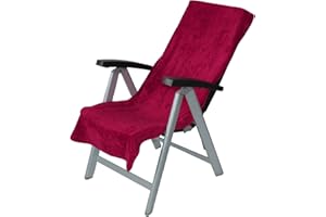 Premiumshop321 Schonbezug Auflage Gartenstuhl Campingstuhl Twin-Star 95° waschbar 60x130 - rubinrot