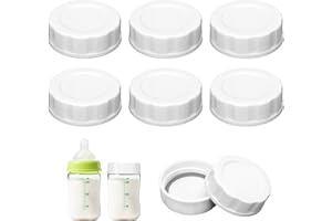 LONGHONEYSONG 6 tapas blancas para biberones MAM de 6 a 18 meses, accesorios para biberones, tapones para biberones para botellas MAM de 0 a 6 meses