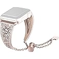 Zitel Bling Rhinestone Metal Bracelet Band Compatible with Apple Watch Straps for Women Girls, for Series 10 42mm / Series 10 46mm, 40mm, 41mm, 44mm 45mm Series 9|8|7|6|5|4|3|2|1|SE2