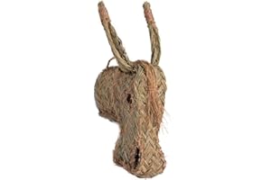 JARAPA HOME MADE WITH LOVE Jarapa Home Figura Decorativa de Esparto - Cabeza de Burro Trenzada a Mano, Hecha en España. Decoración Estilo Boho Chic, Natural o rústico (Modelo 2)
