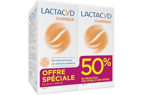 Lactacyd Classique Soin intime lavant pour une utilisation quotidienne - respecte l'équilibre naturel de la zone intime - lot de 2x 400 ml - 2ème à -50%