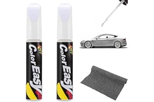 BAVOOTY Stylo Retouche Peinture,Peinture de Voiture Retouche de Stylo Réparation,Rayures Réparation De Peinture,2 Stylo Réparation des Rayures Auto De Peinture,Anti Rayure pour Carrosserie Moto Vélo(Blanc)